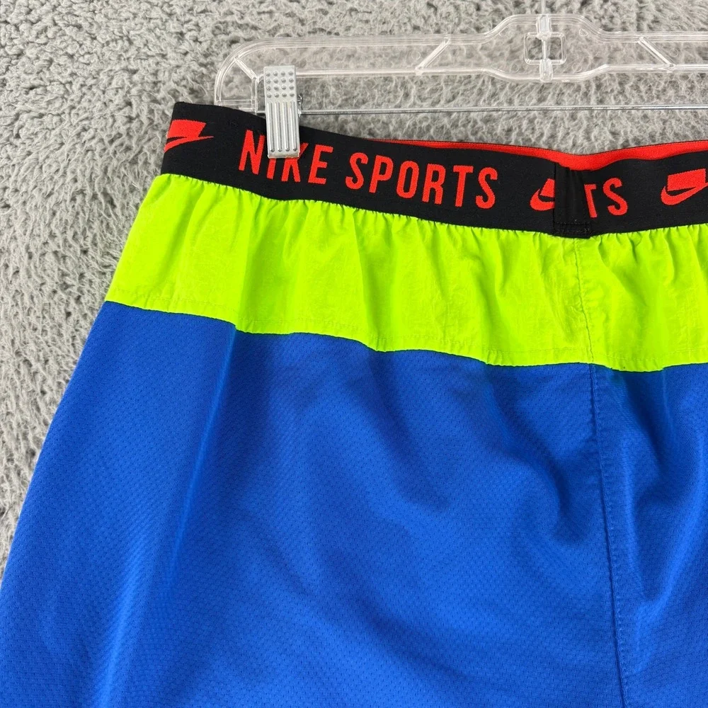 Nike Sportswear Mesh Shorts Mens XL Blue Colorblock Pockets BV3249-480 Athletic